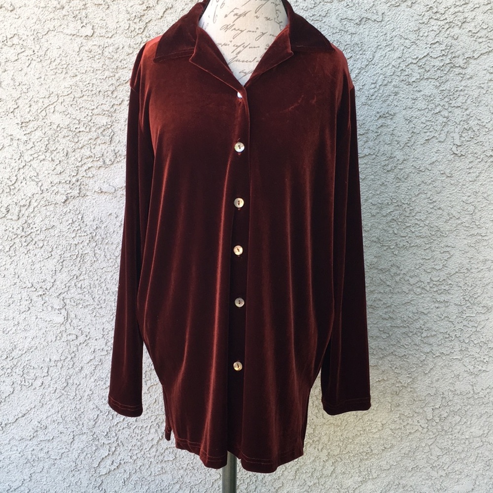 Hot Cotton by Marcware button down long sleeve top